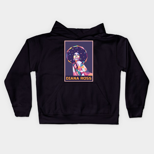 Abstract Diana Ross In WPAP Kids Hoodie by smd90